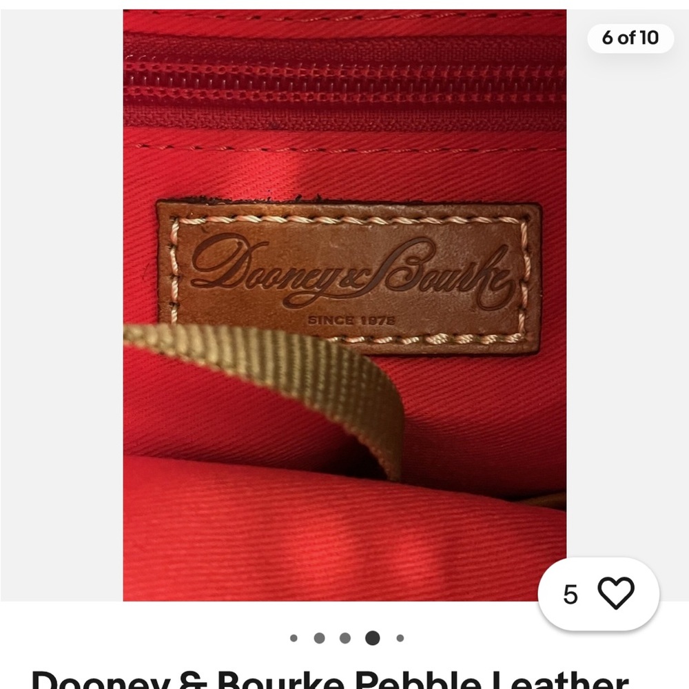 Dooney & Bourke Gray and Brown Leather Shoulder Bag - Picture 9 of 11
